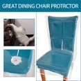 thumbnail image 7 of 6 Pack Plastic Chair Covers Clear Dining Room Chairs Cover Set Transparent Waterproof Seat Protector from Cat Scratch Dust Spill Pet Hair and Easy Clean, 7 of 7