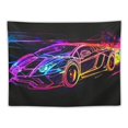 thumbnail image 5 of Orinice  Car Tapestry Wall Hanging Aesthetic Decoration For Bedroom Living Room Wall Art Tapestries Jdm Car Neon Simple Line Drawing  40x30inch, 5 of 6