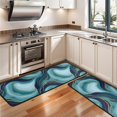 thumbnail image 3 of Kitchen Rugs Sets Of 2,Blue Gold Wave Marble Pattern Anti Fatigue Kitchen Mat Rugs Non Slip Washable,Decorative Kitchen Floor Mats for Kitchen,Sink,Laundry,17"x47"+17"x47", 3 of 5