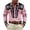 Pink, variant on Mens Shirts Western Cowboys Printed Long Sleeve Button Lapel Top Casual Carnival Theme Classic Comfortable Shirt for Men Brown L