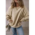 thumbnail image 4 of Chic and Cozy: Oversized Long Sleeve Sweatshirt in Parchment Solid Color, 4 of 12