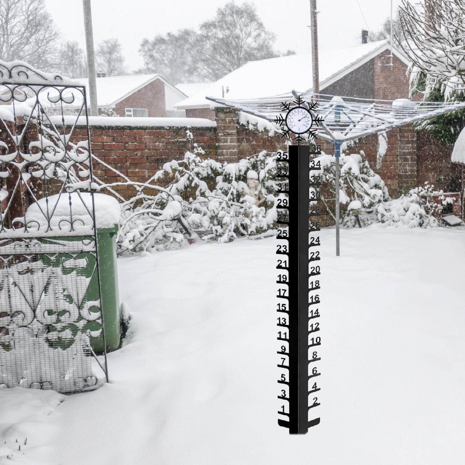 oshhni Snow Gauge Metal Accurate Scale Depth Measuring Tool for Patio Lawn Backyard
