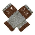 thumbnail image 4 of Guantes sin dedos con mangas para muñeca y orificio para pulgar, ideales para clima frío para mujeres y niñas. marrón, 4 of 8
