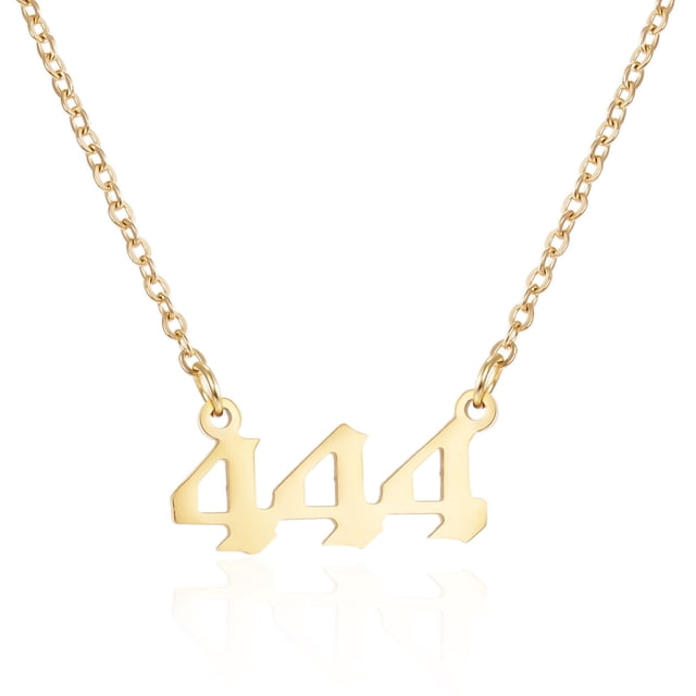 WREESH Collier Classique Mode Couple avec Numéro d'Or, Accessoires, Pendentif Clavicule