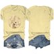 thumbnail image 4 of Fiudx Camisas para Mujer Blusas con Estampado de Flores Pequeñas para Mujer Top de Manga Corta con Cuello Redondo, 4 of 4