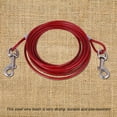 thumbnail image 2 of Dog Wire Rope, Pet  Cable Rope, Pet Leash Blue/Red Wear Resistant For Outdoor Picnic Outdoor Camping Ground Stake Garden Use Post Tree, 2 of 8