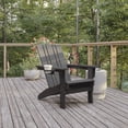 thumbnail image 6 of BizChair Adirondack Chair with Cup Holder, Weather Resistant HDPE Adirondack Chair in Gray, Set of 4, 6 of 12