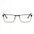 thumbnail image 2 of Gafas de lectura para personas mayores con patas de resorte cuadradas y marco de metal, gafas de lectura de uso duradero, 2 of 5