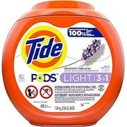 Tide Pods Light Laundry Detergent Soap Packs, White Lavender, 42 Ct