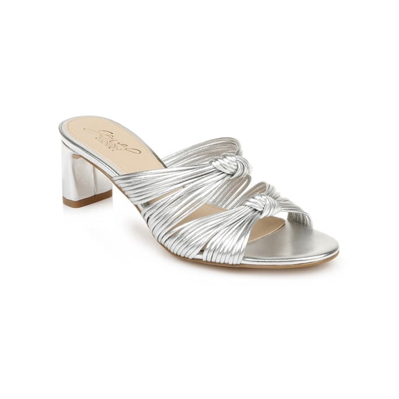 Jewel Badgley Mischka Womens Cheryl Slip On Padded Insole Block Heel
