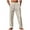 Beige, variant on Havenre Mens Linen Pants Yoga Beach Loose Lightweight Casual Elastic Waist Drawstring Straight Leg Baggy Trousers with Pockets White XXXL