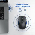 thumbnail image 3 of HLONK Bluetooth Mouse   Wireless Mouse Multi-Device Mouse (BT1+BT2+2.4G)  3 Adjustable DPI Levels  6 Buttons Portable Mouse Compatible for Windows//Mac OS/Android-Black, 3 of 7