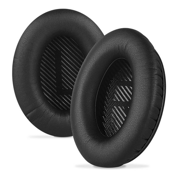 Ear Pads for Boses QC45/QC35/QC35 IIGaming/QC15/QC25, AE 2/2i /2w SoundTrue SoundLink Around-Ear Headphones, Replacement Ear Cushions (Protein Leather / Black)