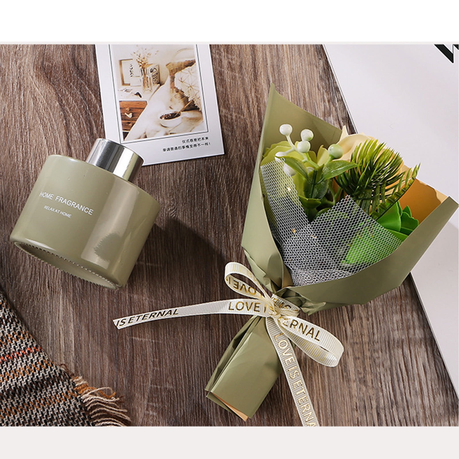 geerera Mother's Day/Valentine's Day/Birthday Gifts, Practical Aromatherapy Bouquet Practical Birthday Gift Box for Girlfriend, Wife And Teacher