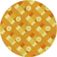 thumbnail image 1 of Ahgly Company Tapis d'Intérieur Lavables en Machine, Ronds, Orange Fluo Transitionnel, Ronds de 6', 1 of 7