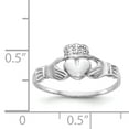 thumbnail image 3 of 14K White Gold Polished Claddagh Ring, 3 of 3