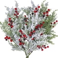 thumbnail image 2 of Adornos para árbol de Navidad con forma de piña y flores artificiales de frutos rojos, embalaje de regalo para fiestas en casa, corona de bricolaje, 2 of 5