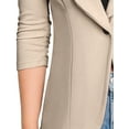 thumbnail image 5 of Doublju Womens 34 Shirring Sleeve One Button Casual Blazer Jacket With Plus Size, 5 of 5