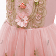 thumbnail image 5 of IBTOM CASTLE Flower Girls Maxi Dress Bridesmaid Wedding Pageant Party Princess Communion Floral Boho Vintage Lace Dance Gown 5-6 Years Peach Pink, 5 of 8