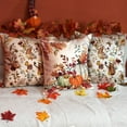 thumbnail image 5 of Fall Pillow Covers 16x16 inch Set of 2 Orange White Pumpkin Fallen Leaves Decorative Outdoor Throw Pillow Covers Autumn Thanksgiving Farmhouse Decoration for Home Couch 27, 5 of 6