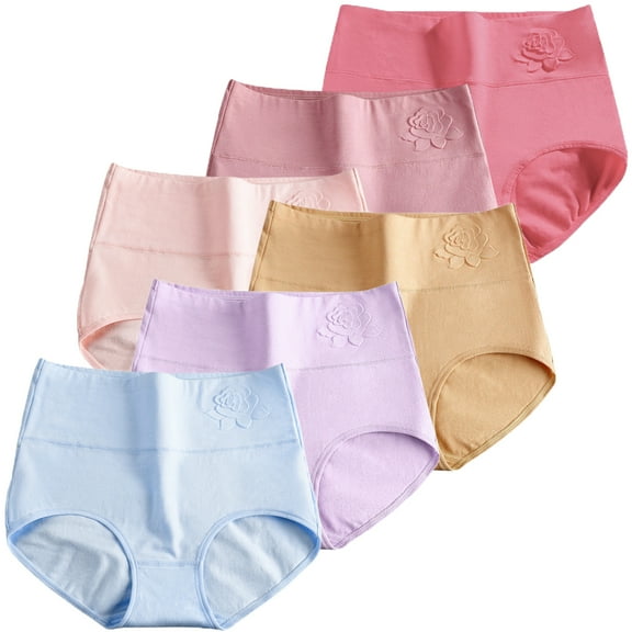 Xmarks Womens Underwear Seamless Cotton Briefs Panties for Women Pack of 6