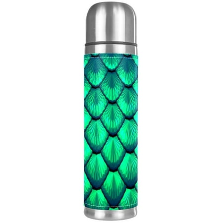 

Green Scales Mermaid Pattern Premium Insulated Water Bottle - Water Mug with Food-Grade PP Vacuum Insulated Leak-proof BPA-Free