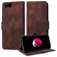 thumbnail image 2 of ELEHOLD For iPhone 8 Plus/7 Plus Leather Wallet Phone Case, Embossed Diamond Folio Flip Cover, Card Holder Cash Slot, Stand Support, Wrist Strap Lanyard -Coffee, 2 of 9
