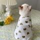 thumbnail image 3 of Camiseta para perro de manga corta, transpirable, absorbente del sudor, elástica, linda ropa de algodón para cachorros y gatos para primavera y verano, 3 of 8