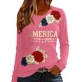 thumbnail image 2 of Womens Shirts Summer 250Th Anniversary Usa for Women 1776 2026 Patriotic American Flag V Neck T July 4Th Graphic Tee 250 Anniversary Usa Shirt Women Pink M, 2 of 5