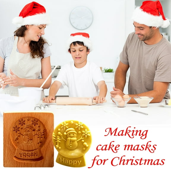 Mini Gingerbread Man Cookie Cutters, 3d Raised Christmas Design Cookie Stamps, Mini Funny Gingerbread Molds, Christmas Ornament Cookie Cutter Set Suit for Frosting Decoration