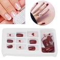 thumbnail image 3 of 24pcs False Nails, Full Cover Press On prosthetic Nails Tips Coffin prosthetic Nails  Shiny Glitter False Nail, Fashionable Full Cover Artificial False Nails Light Weight Fit Perfectly, 3 of 7