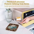 thumbnail image 6 of Coffee Pot Holders for Kitchen Heatproof Potholder, 2 Pack Brown Teal Pastoral Vintage Art Hot Pads Multipurpose Oven Pads Cloth Potholders Trivet for Cooking and Baking, 6 of 8