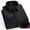Black, variant on dzxyzu Men's Striped Stretch Twill Shirts Long Sleeve Button up Work TShirts Padded Warm Casual Jacket Shirt Business Dress Shirts - Black