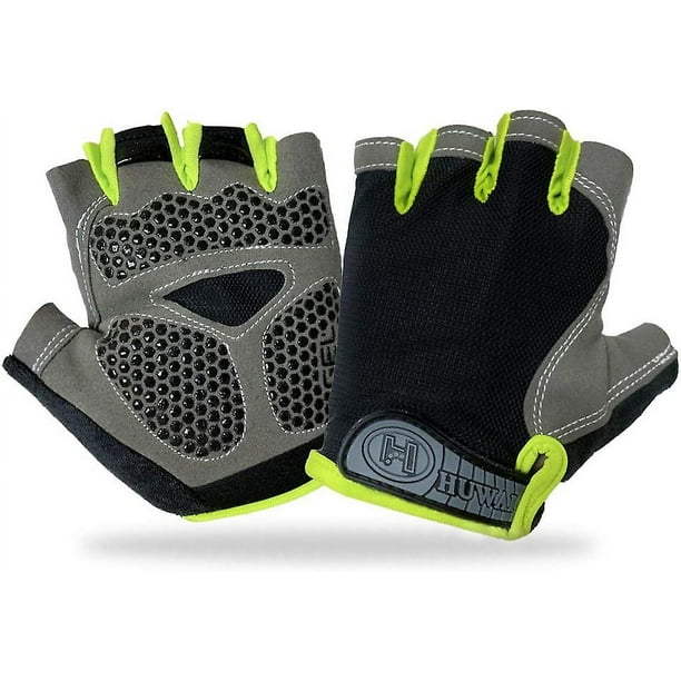 Guantes de ciclismo para hombre Guantes de ciclismo Fitness Deportes Guantes de medio dedo Antideslizante Transpirable Verano Gel 3d para Mtb Gimnasio Senderismo Escalada Rojo Verde Cocina, Decoración y Otros