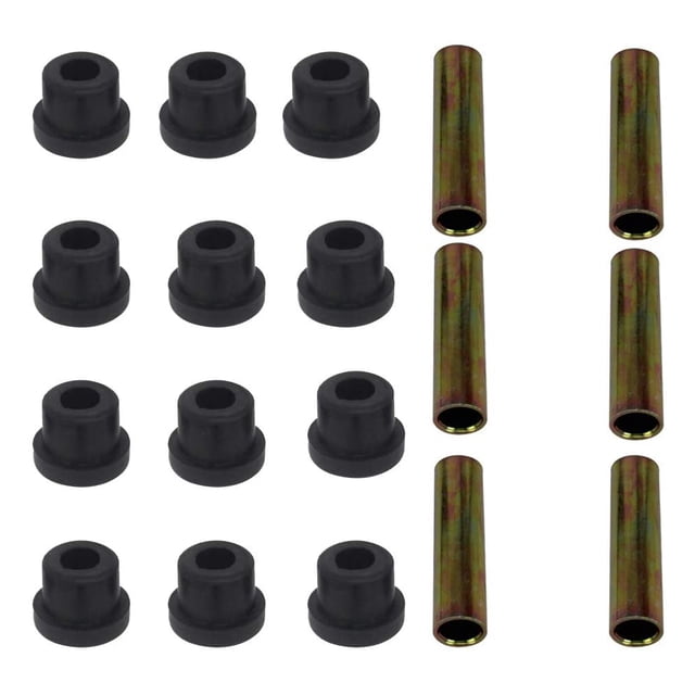 for Club Car Bushing Kit, Golf Cart Rear Leaf Spring Bushing Kits for /Medalist Gas/Electric 1015583 1012303,12 x Bushing 6 x Steel Bushing,black & gold
