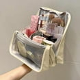 thumbnail image 3 of Wuztai Standing Makeup Bag, Large Capacity Waterproof Toiletry Organizer with Compartments, Portable Cosmetic Case for Travel, 3 of 7