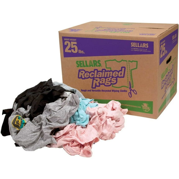 Sellars Retail Distributors B1541922 Reclaimed Rags - Colored Knit & Polo, 25 lbs