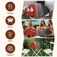 thumbnail image 7 of Red Black Ombre Round Tablecloth, Fitted Table Cover with Elastic for 36"-44" Round Tables, Vintage Farmhouse Wooden Table Cloth Outdoor Indoor Dinning Party Waterproof Tablecloths, 7 of 7