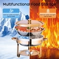 thumbnail image 5 of Chafing Dishes for Buffet, 2 Pack 5QT Round Stainless Steel Chafing Dish Set for Home Parties, Christmas Gatherings, Catering Events Complete Buffet Warmer Set (Rose Gold 2), 5 of 14