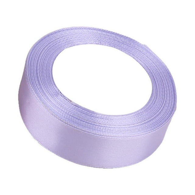 Baohd Gift Wrap Ribbon Wedding Clothes Making Supply Multi-color DIY Craft Accessories Festival Fabric Polyester Ribbons Box Ornaments Purple White 44