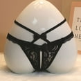 thumbnail image 3 of Bigersell Womens Cheeky Underwear Clearance Underwear Women Bikini Panty Style P-254 Polyester Bikini Panties Ladies Thong Underwear Briefs High Waist Women's Panties Black One Size, 3 of 4