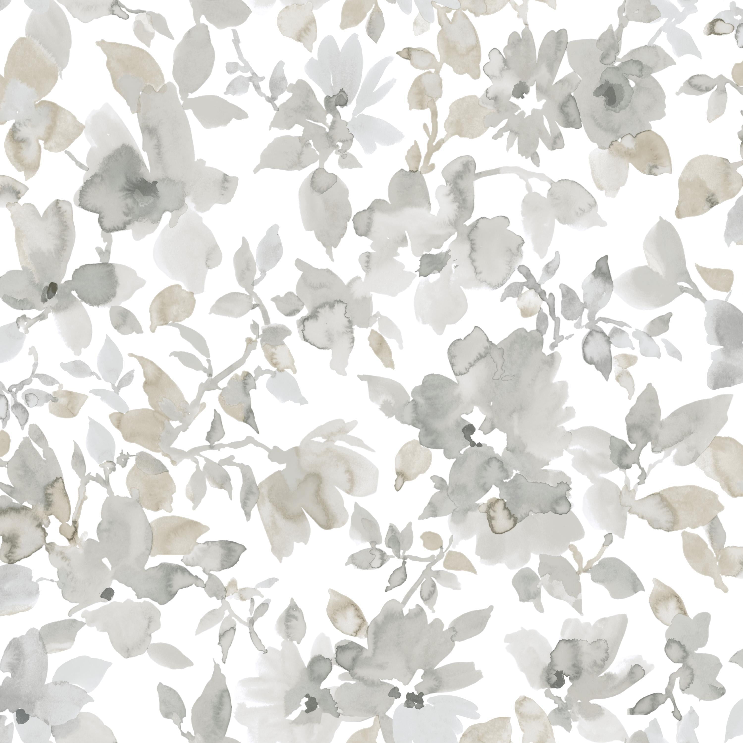 RoomMates Neutral Watercolor Floral Peel and Stick Wallpaper - Walmart