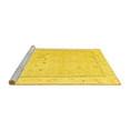 thumbnail image 2 of Ahgly Company Machine Washable Indoor Square Oriental Yellow Traditional Area Rugs, 6' Square, 2 of 4