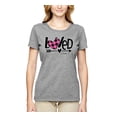 thumbnail image 2 of Wild Bobby Loved John 3:16 Inspirational/Christian Women Graphic Tee, Heather Grey, Large, 2 of 6