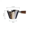 thumbnail image 4 of 90Ml Espresso Coffee Cup Wooden Handle Measuring Cups Milk Jug Stainless Steel, 4 of 8
