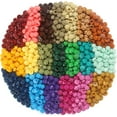thumbnail image 3 of Feleph 1000PCS Multicolored Round Plates 1X1 Building Blocks MOC 20 Colors Pieces Bricks Dots Bulk Studs Accessories Kit Compatible with Major Brand, 3 of 7