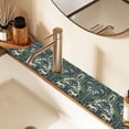 thumbnail image 2 of Yayeee Faucet Mat for Kitchen Sink 30" Diatomite Long Splash Guard Pad, Dark Green Flowers Pattern, 2 Pack, 2 of 7