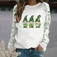 thumbnail image 2 of successthop St.Patricks Day Sweatshirt Womens Oversized Crewneck Tops Long Sleeve Pullover Slash Shoulder Streetwear, 2 of 5