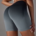 thumbnail image 4 of Women Seamless Scrunch Workout Shorts High Waisted Booty Lifting Gym Yoga Shorts Gray,M, 4 of 6