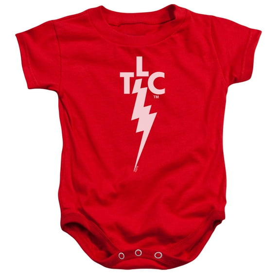 Trevco ELV641-SS-4 Elvis Presley & TLC Logo Infant Snapsuit, Red - Extra Large - 24 Months